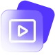 icona blu di riproduzione
