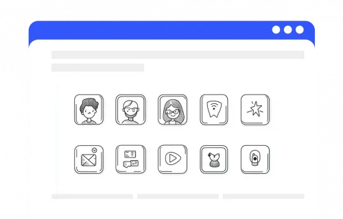 generate a set of website icons to optimize user interface générer un ensemble d'icônes de sites web pour optimiser l'interface utilisateur