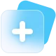 icono azul degradado de carga por lotes