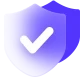 icono de seguridad azul degradado