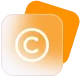 orange gradient copyright free icon
