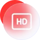 red gradient high-quality output icon